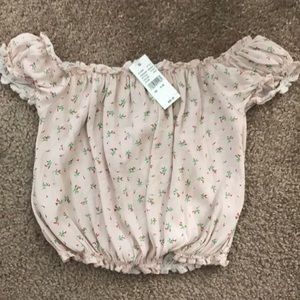 Off the shoulder crop top